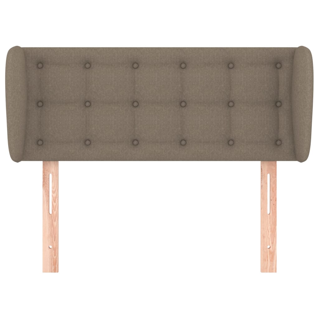 Cabeceira cama abas tecido 83x23x78/88 cm cinzento-acastanhado