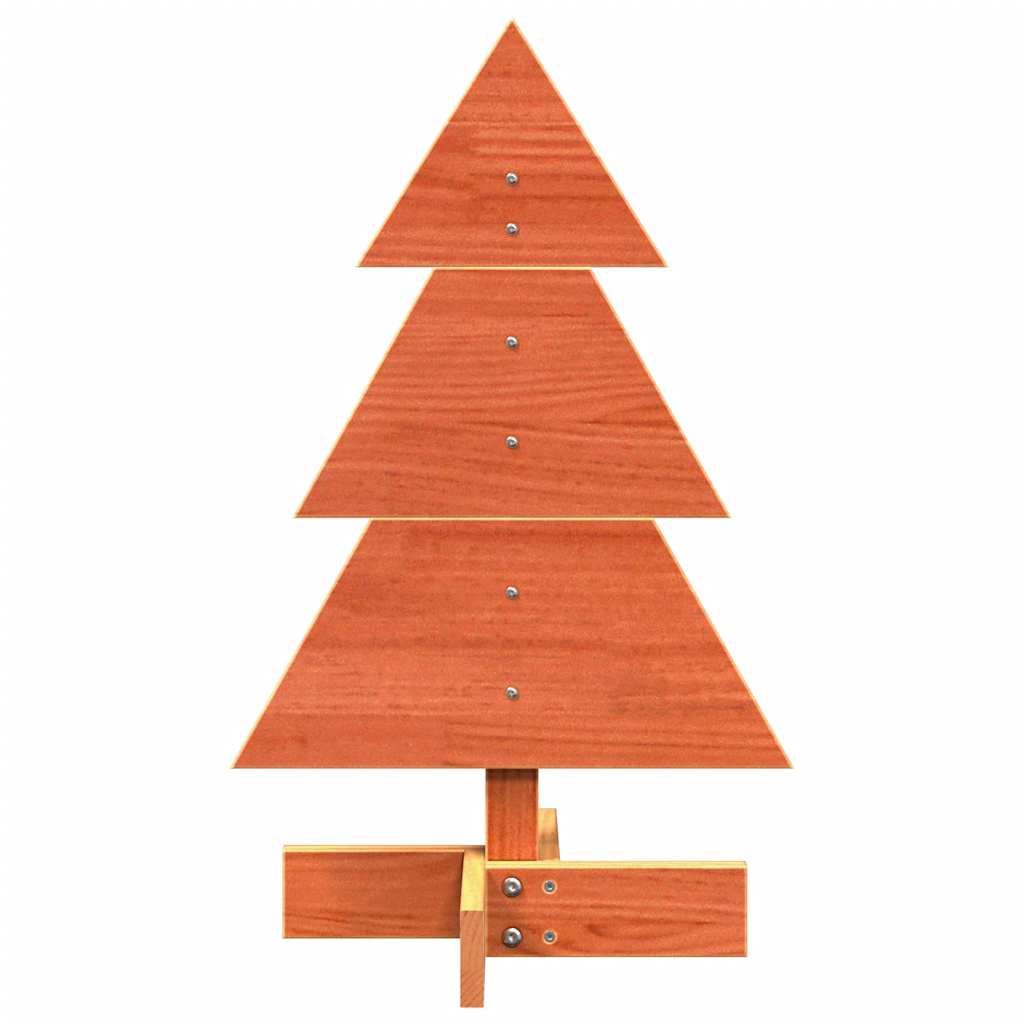 Árvore de natal decorativa 60 cm pinho maciço castanho-mel