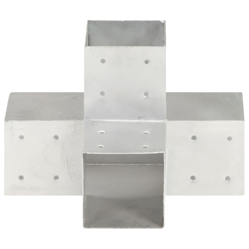 Base para poste em forma de x 101x101 mm metal galvanizado