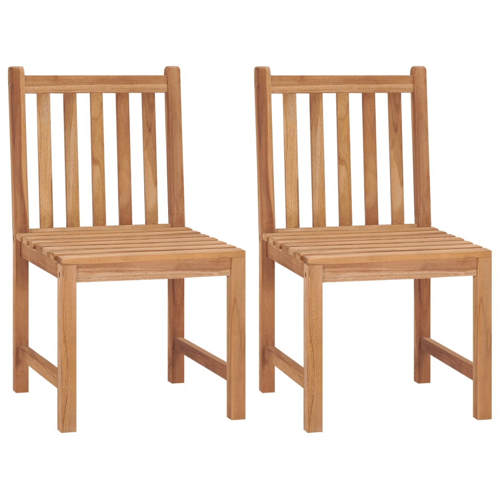 Cadeiras de jardim 2 pcs madeira de teca maciça
