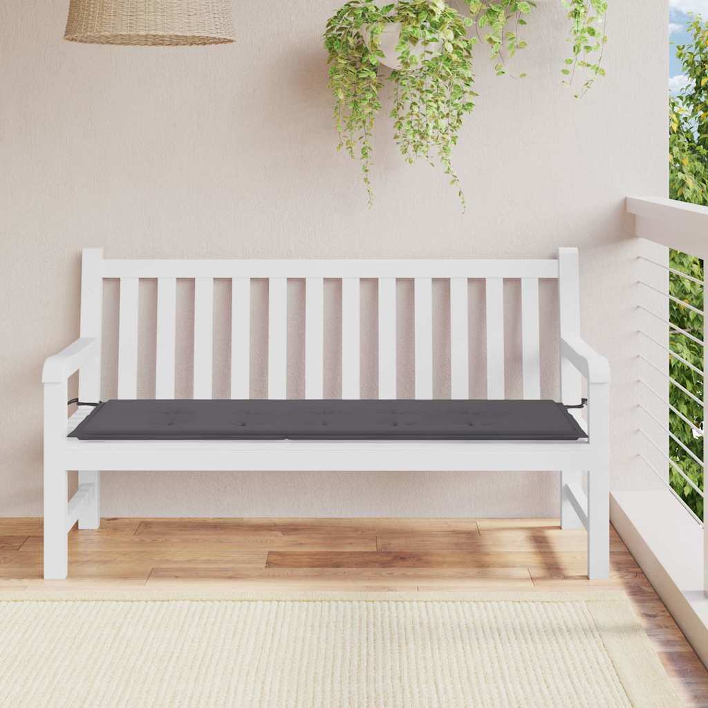 Almofadão p/ banco jardim 150x50x3 cm tecido oxford antracite