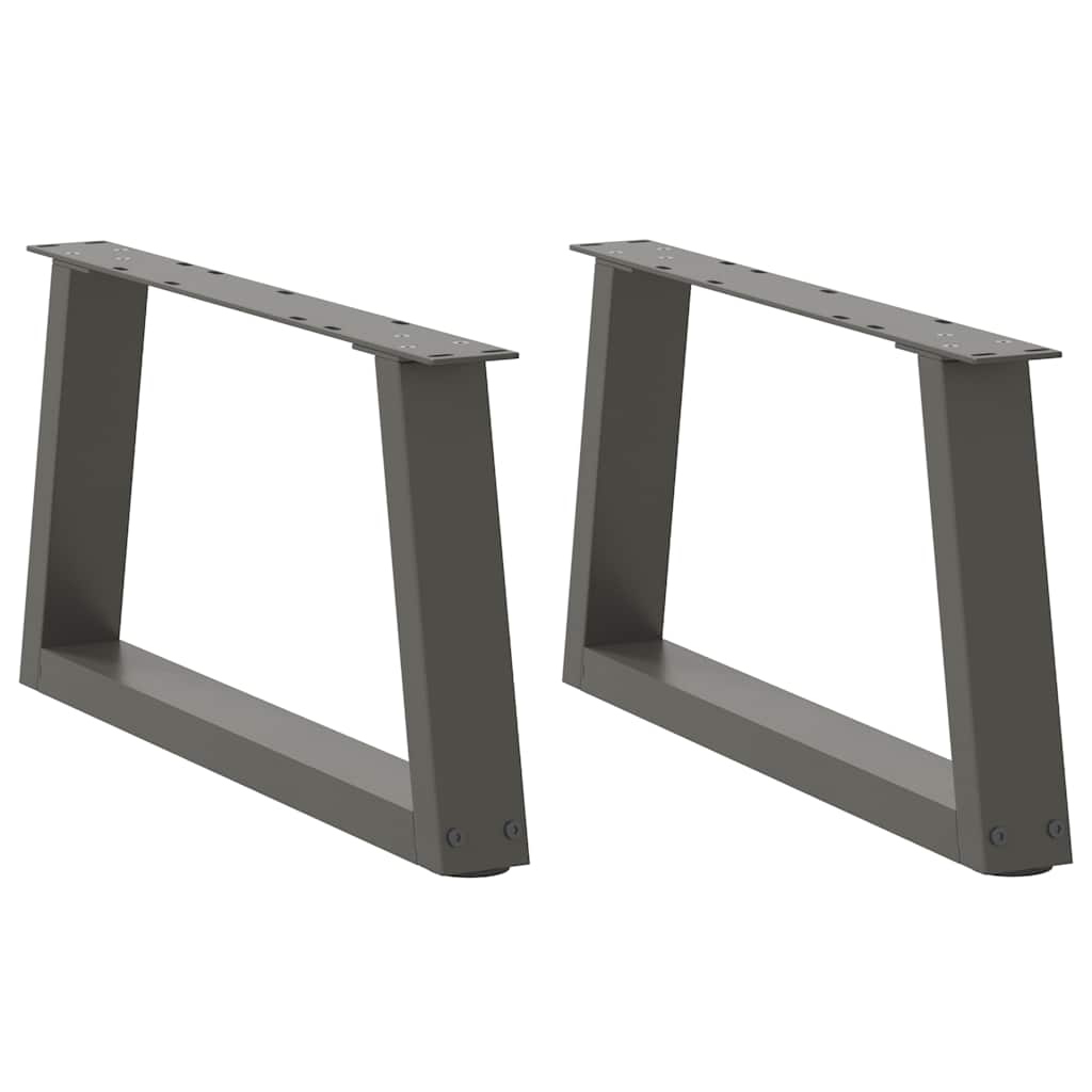 Pés para mesa de centro em v, 2 peças, antracite, 60x(30-31,3) cm, aço