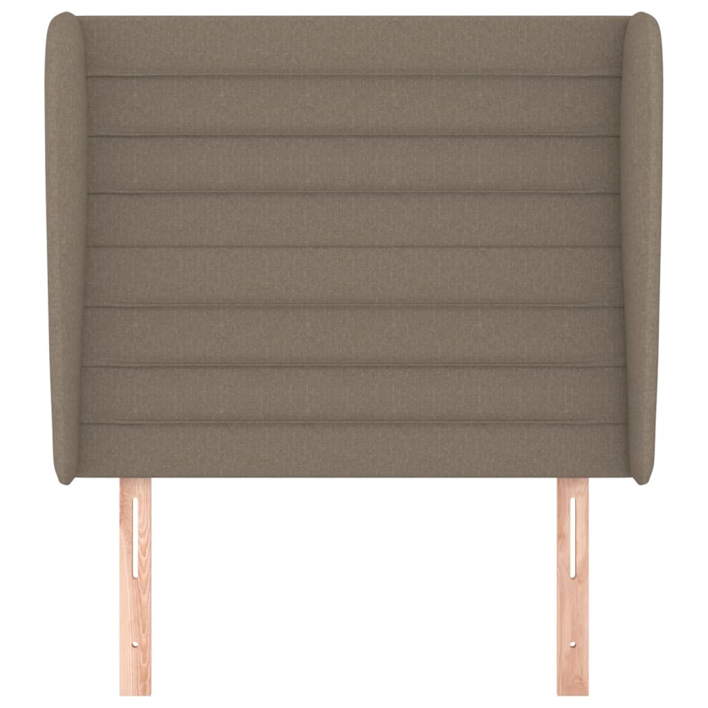 Cabeceira cama abas tecido 103x23x118/128 cm cinza-acastanhado