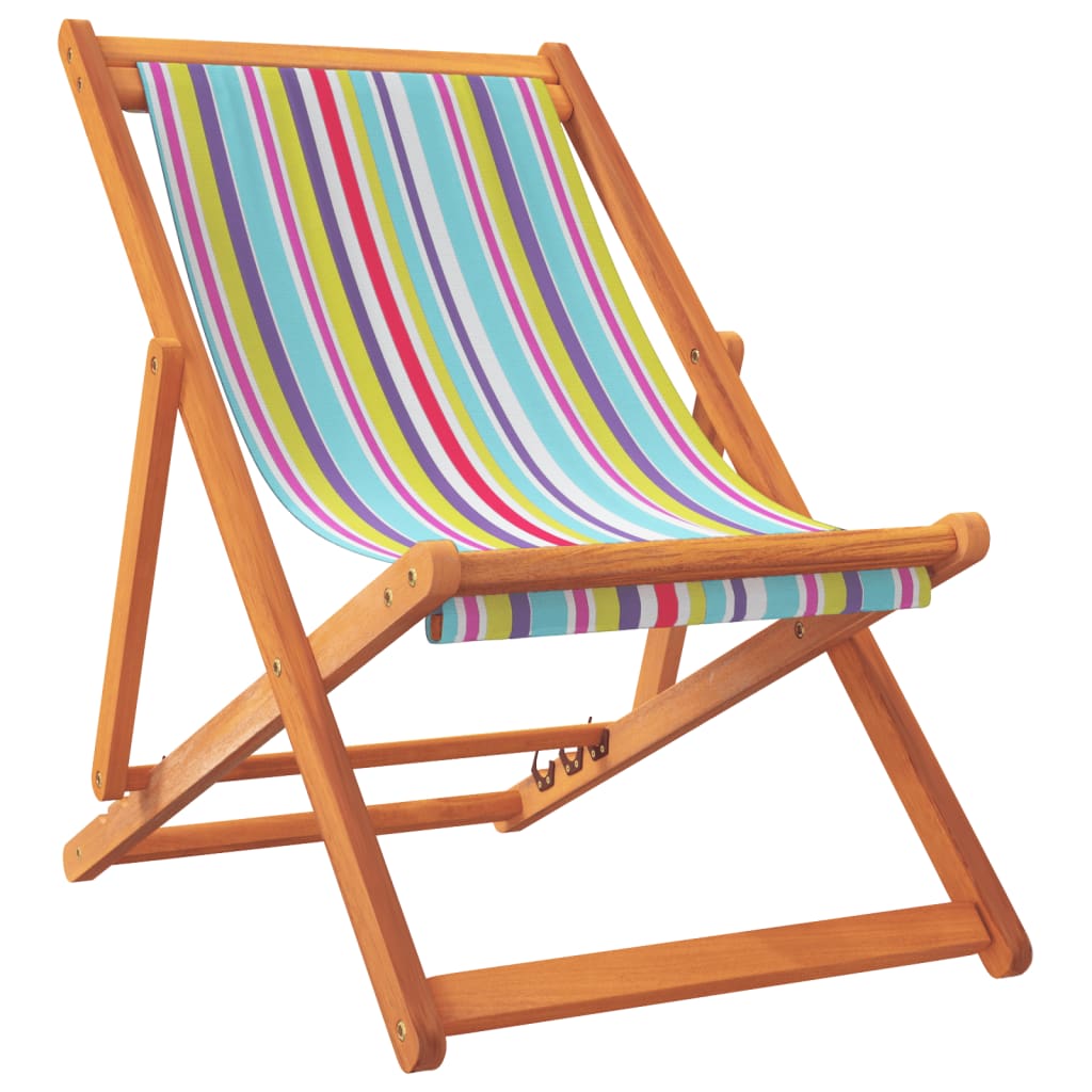 Cadeiras de praia dobráveis 2 pcs tecido multicor