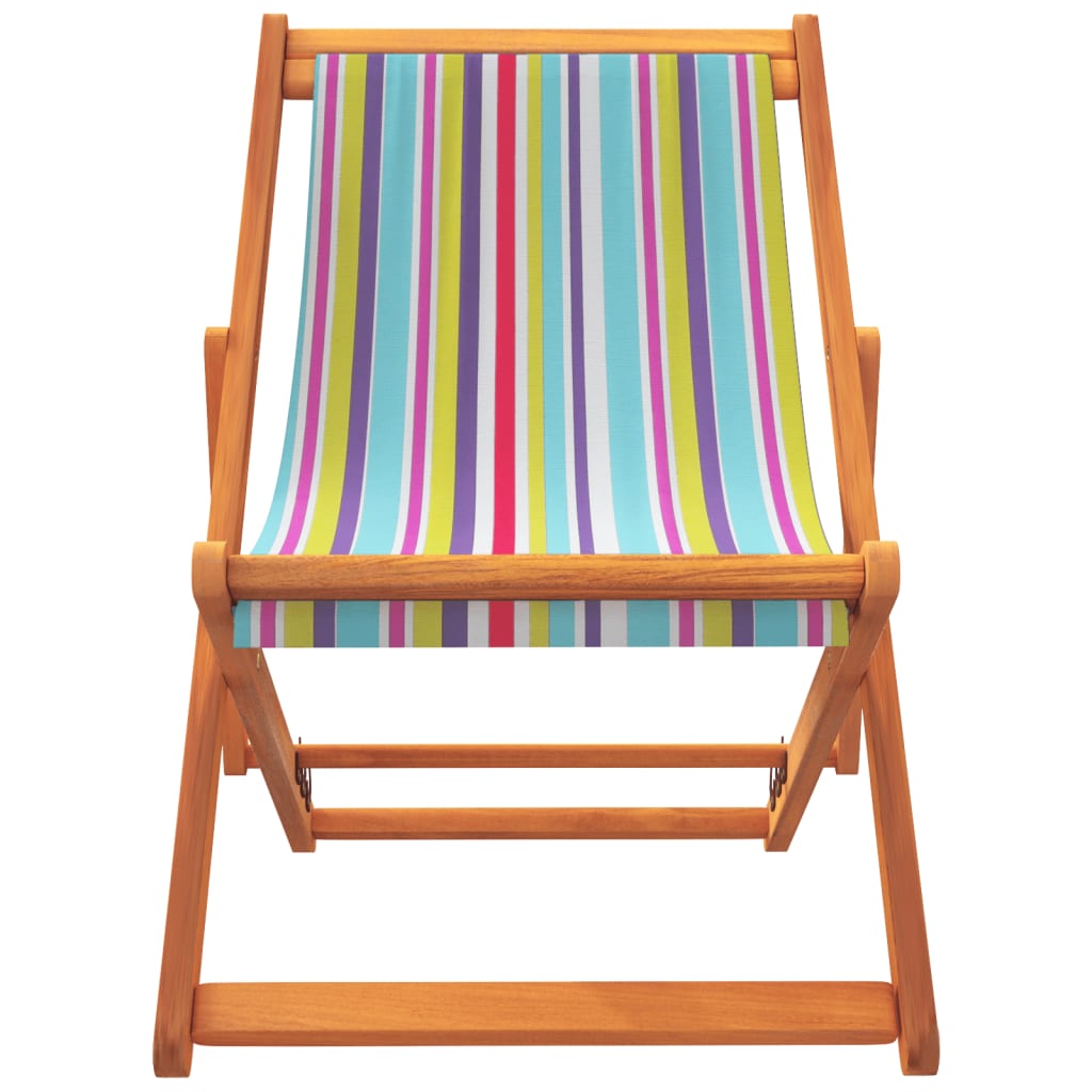 Cadeiras de praia dobráveis 2 pcs tecido multicor
