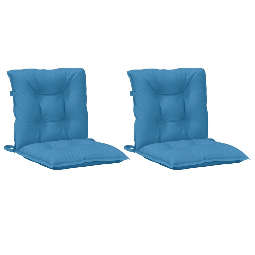 Almofadões lombares p/ cadeiras 2pcs mesclado tecido azul