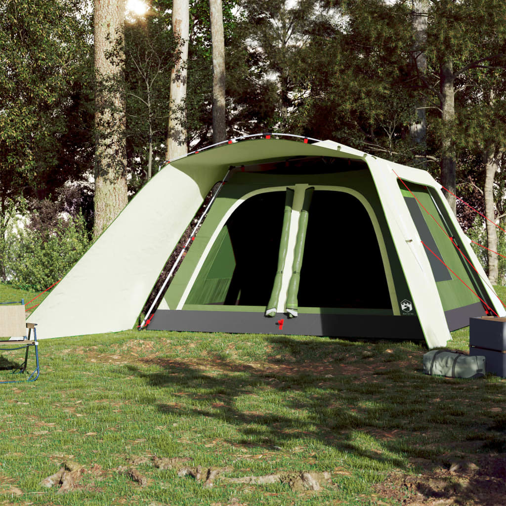 Tenda familiar c/ alpendre 9 pessoas libertação rápida verde
