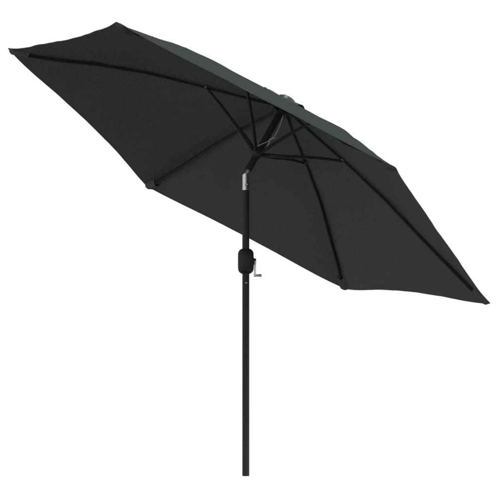 Guarda-sol de exterior com mastro de metal 300 cm antracite