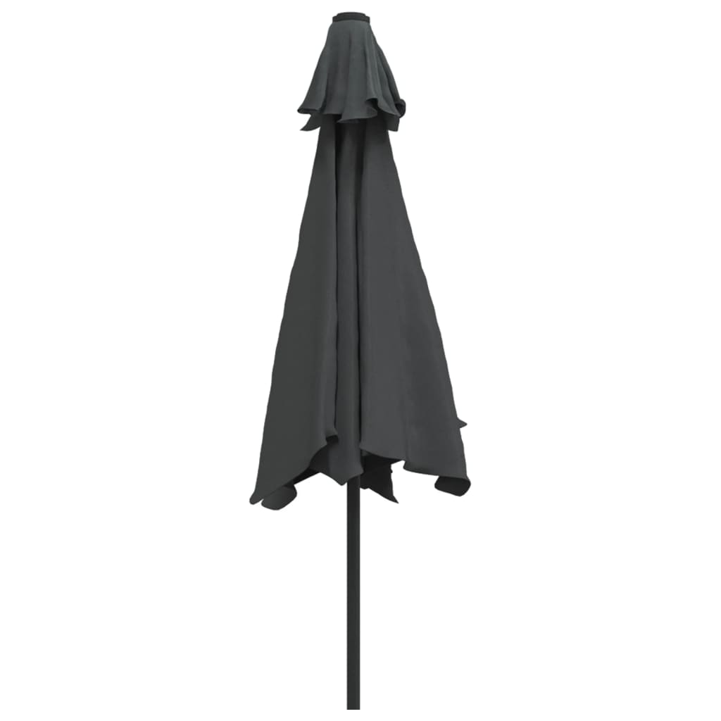 Guarda-sol de exterior com mastro de metal 300 cm antracite