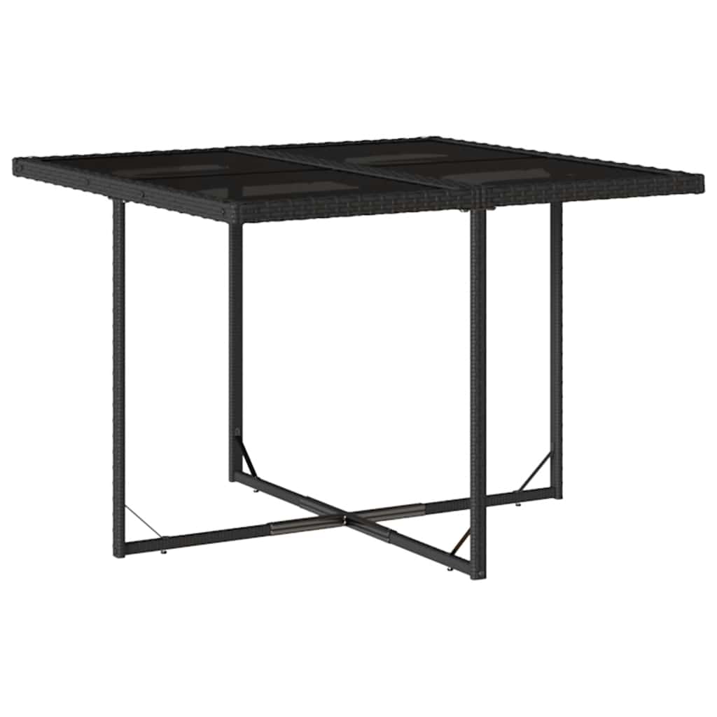 9 Pcs conjunto de jantar p/ jardim c/ almofadões vime PE preto