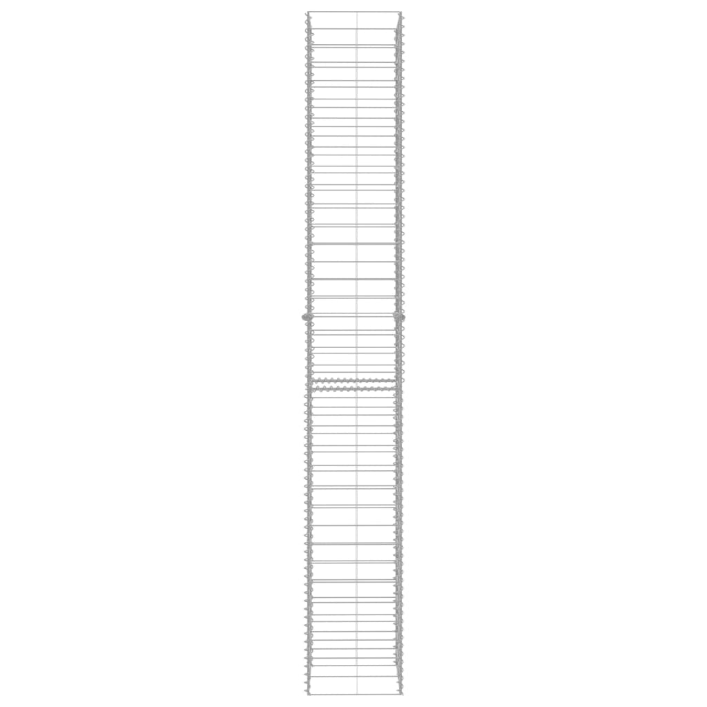 Cestos gabião 3 pcs aço galvanizado 25x25x197 cm
