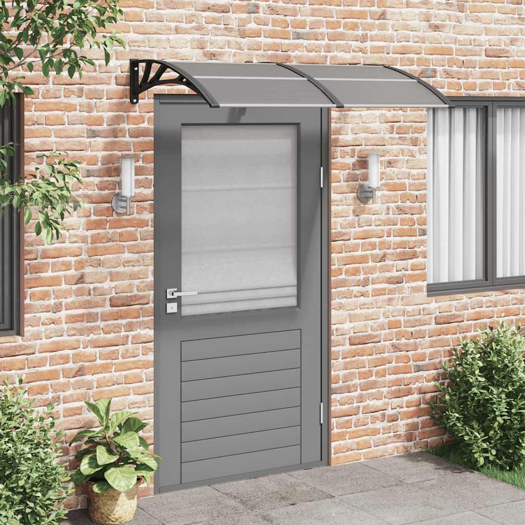 Toldo de porta 150x75 cm policarbonato preto