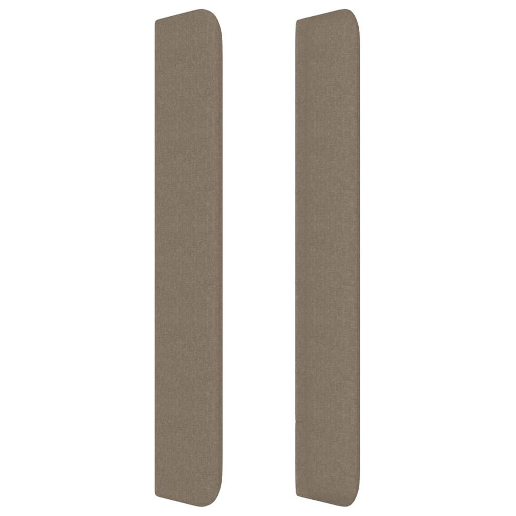 Cabeceira cama abas tecido 183x16x118/128 cm cinza-acastanhado