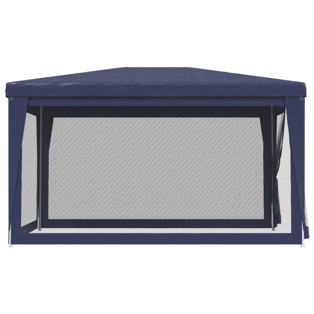 Tenda para festas c/ 4 paredes laterais em rede 3x4 m pead azul