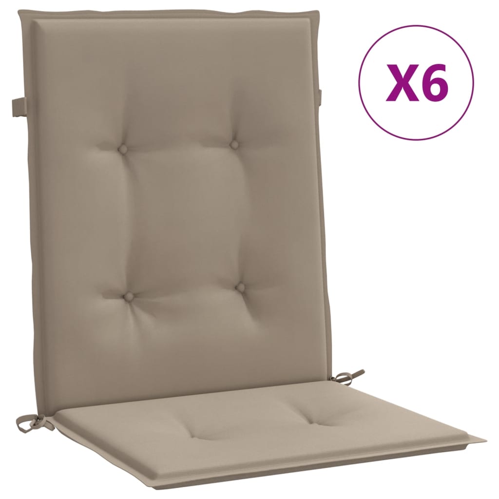 Almofadões lombares p/ cadeiras de jardim 6pcs oxford cinza-AC.