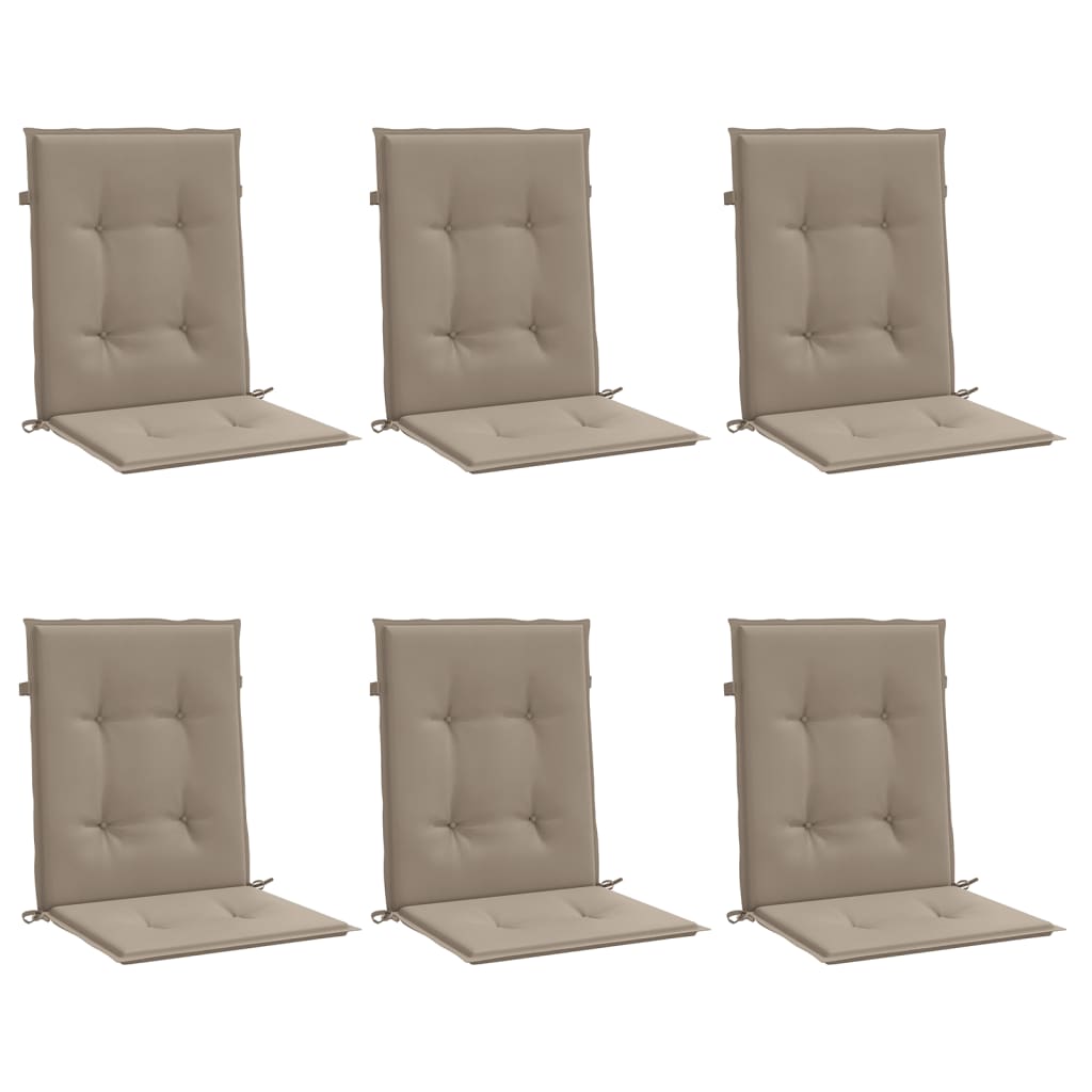 Almofadões lombares p/ cadeiras de jardim 6pcs oxford cinza-AC.