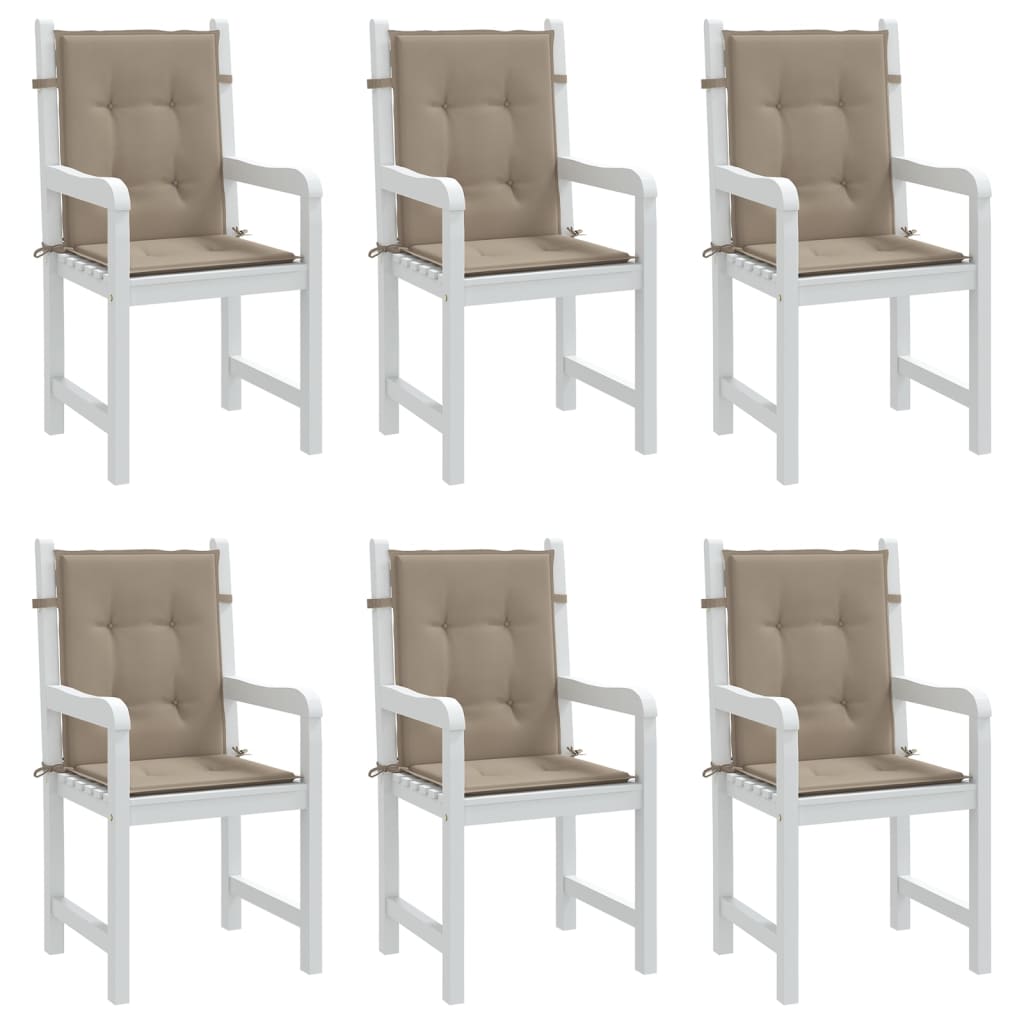 Almofadões lombares p/ cadeiras de jardim 6pcs oxford cinza-AC.