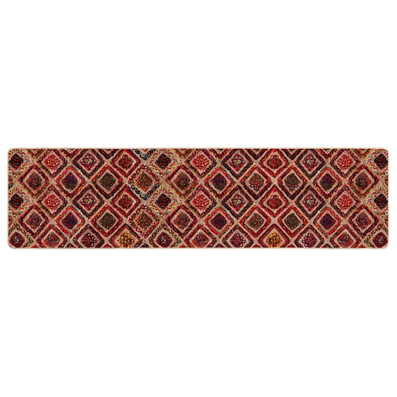 Passadeira marsa multicolor 80 x 450 cm poliéster e PVC