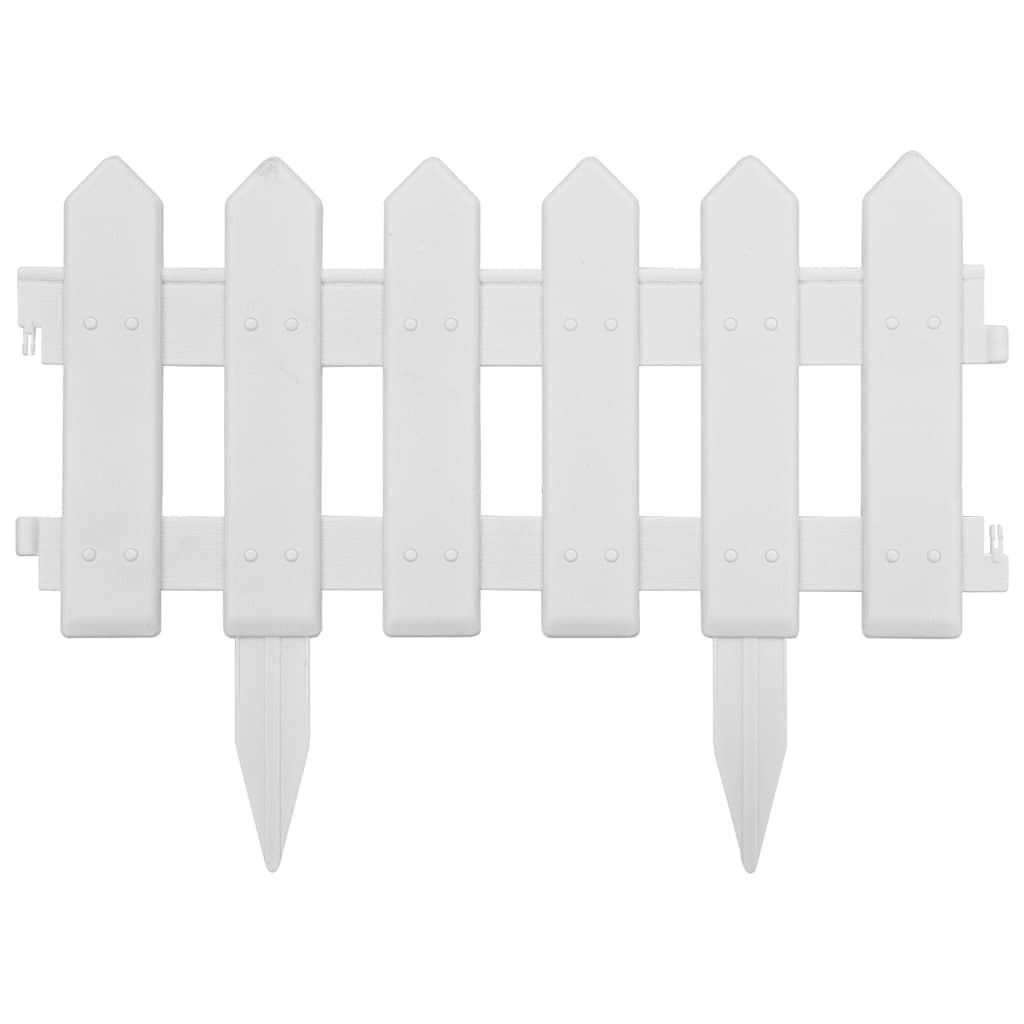 Bordas de relvado 25 pcs 10 m PP branco