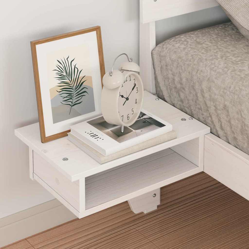 Estrutura da cama branco 75 x 190 cm madeira de pinheiro sólida