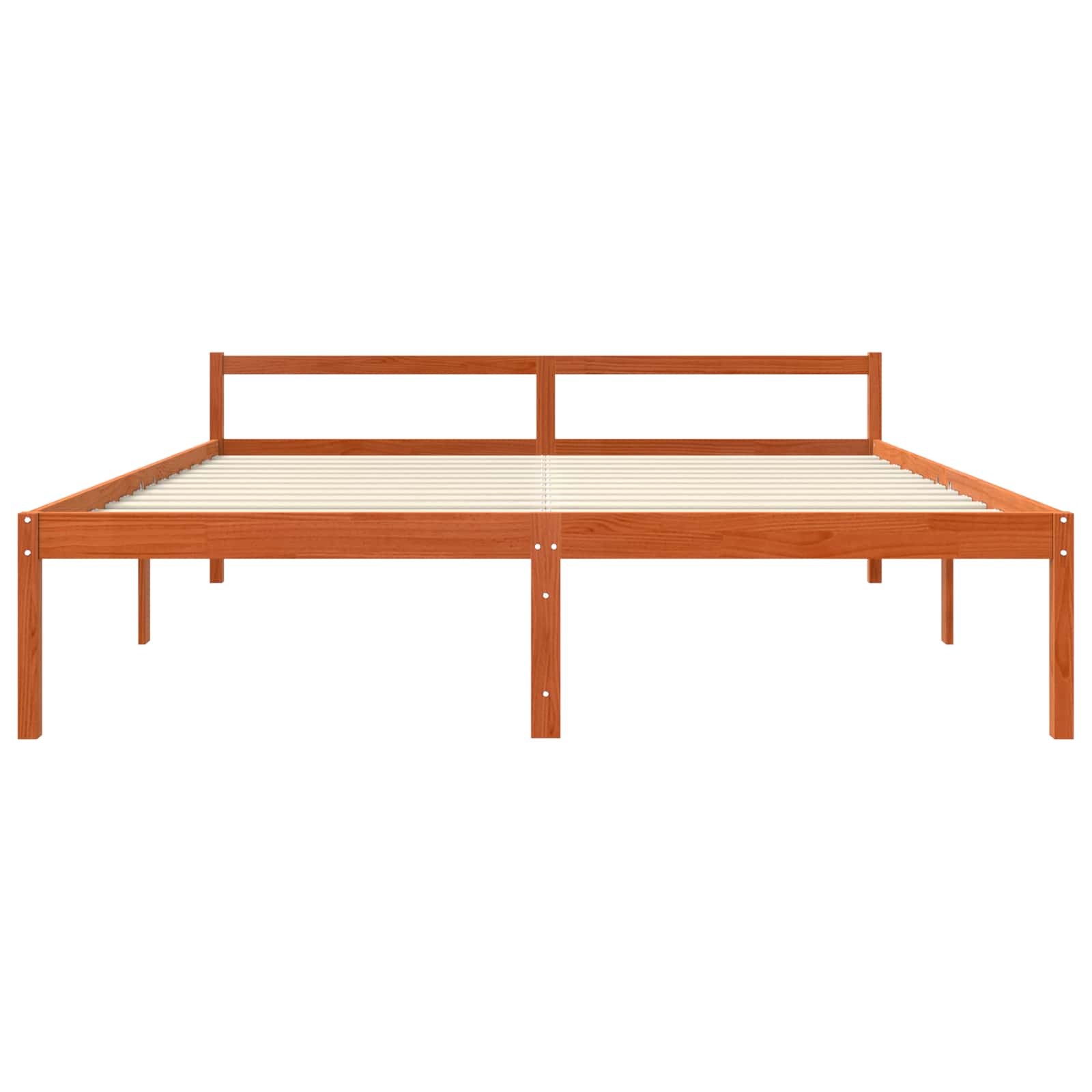 Estrutura da cama com cabeceira marrom cera 200 x 200 cm