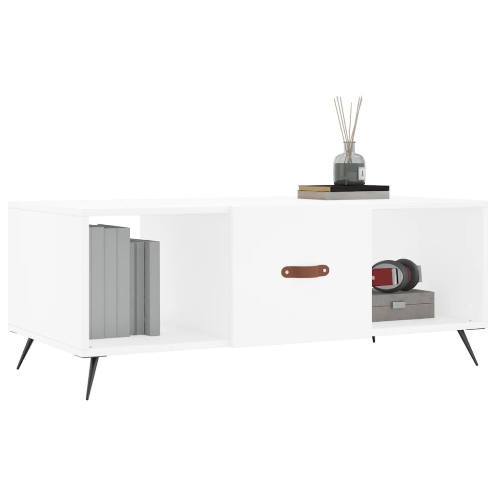 Mesa de centro 102x50x40 cm madeira processada branco