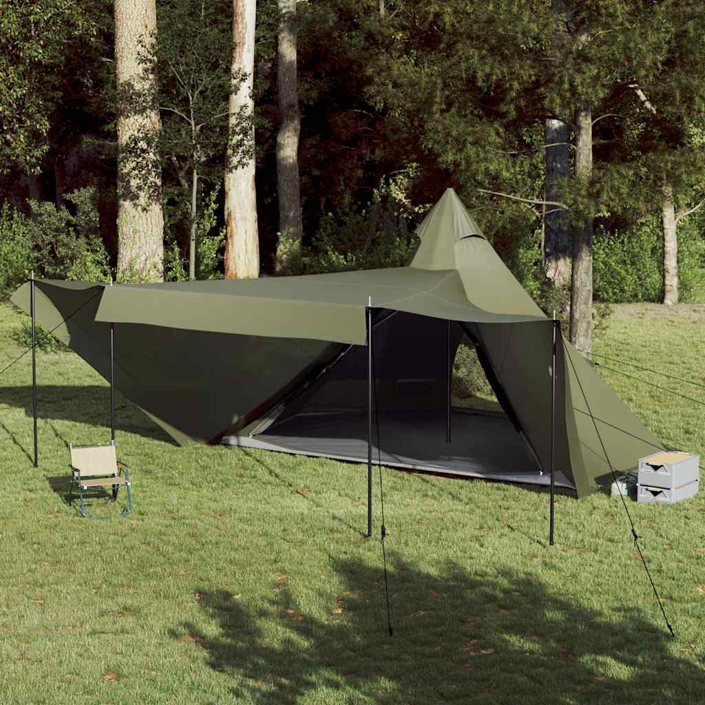 Tenda familiar tipi para 8 pessoas impermeável verde azeitona