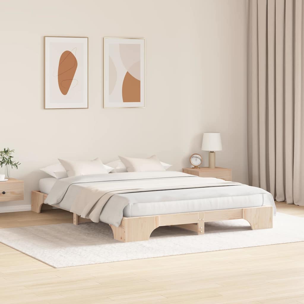 Estrutura da cama natural 150 x 200 cm