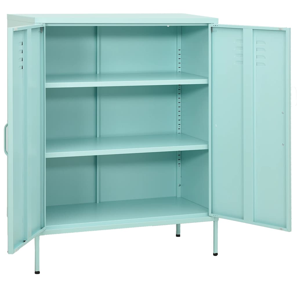 Armário de arrumação aço 80x35x101,5 cm verde-hortelã