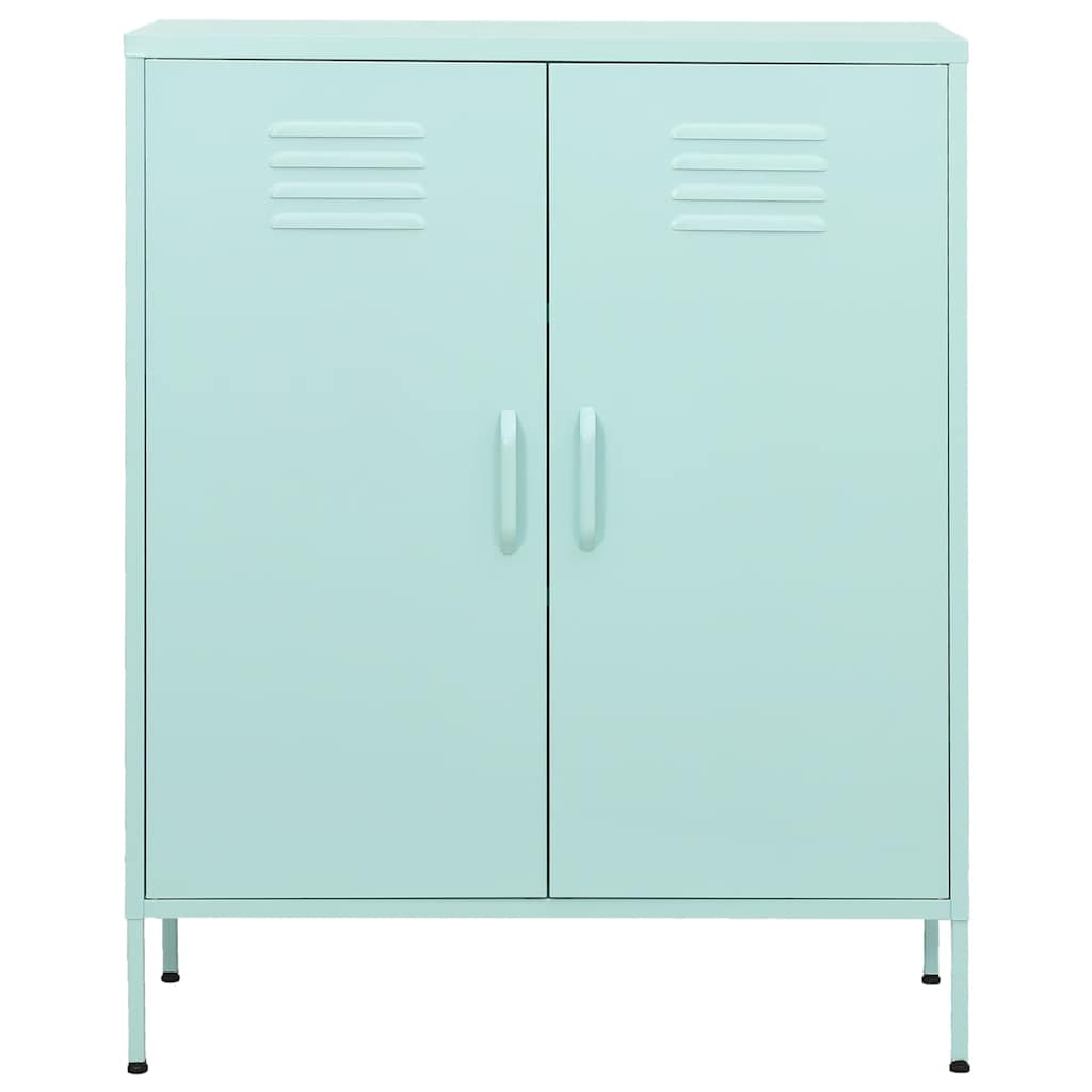 Armário de arrumação aço 80x35x101,5 cm verde-hortelã