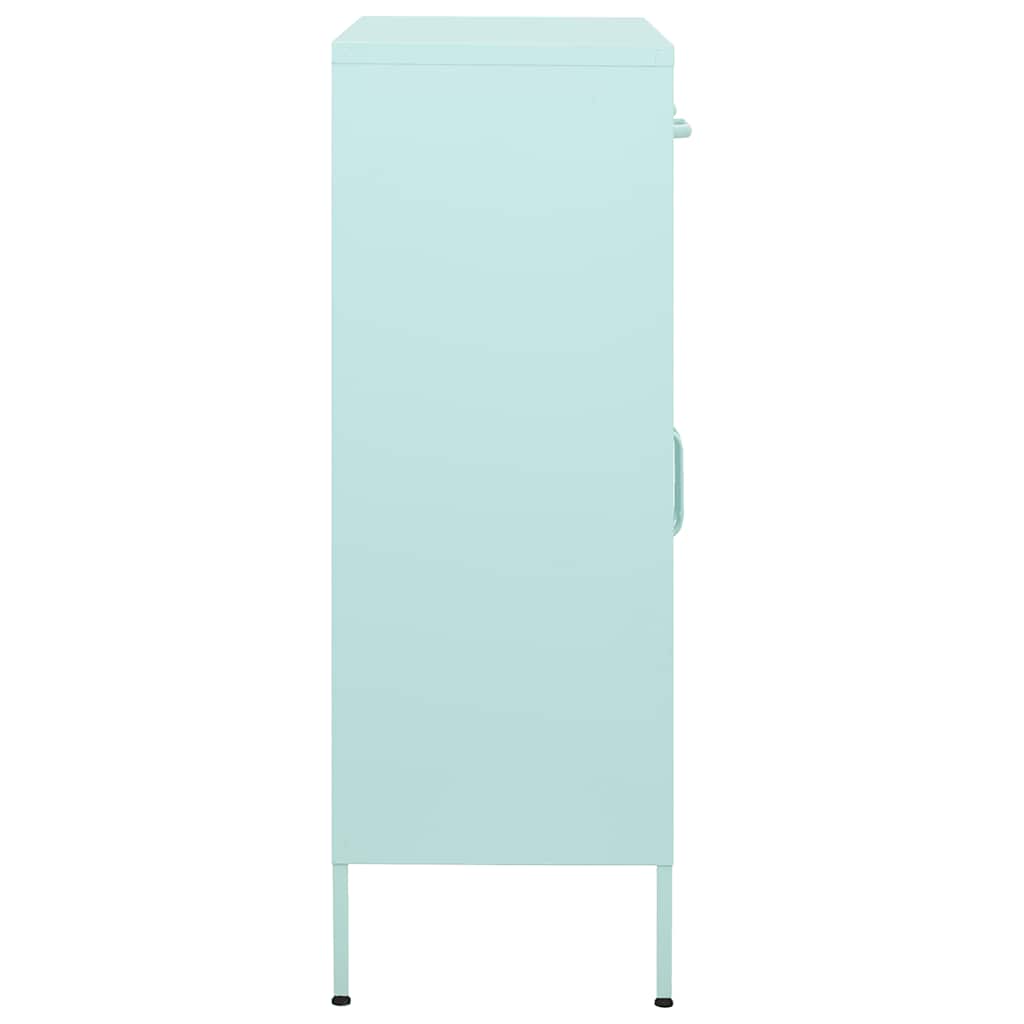 Armário de arrumação aço 80x35x101,5 cm verde-hortelã
