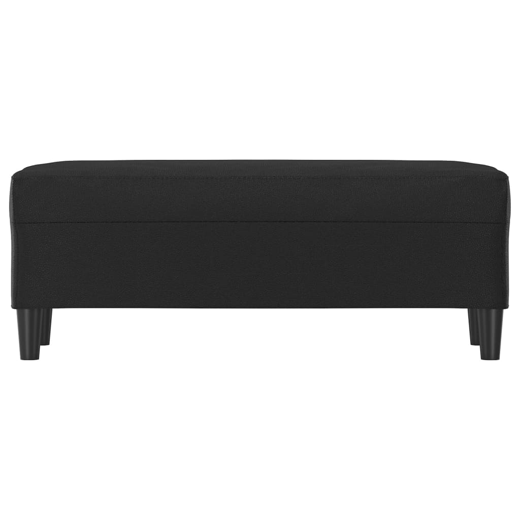 Banco 100x35x41 cm couro artificial preto