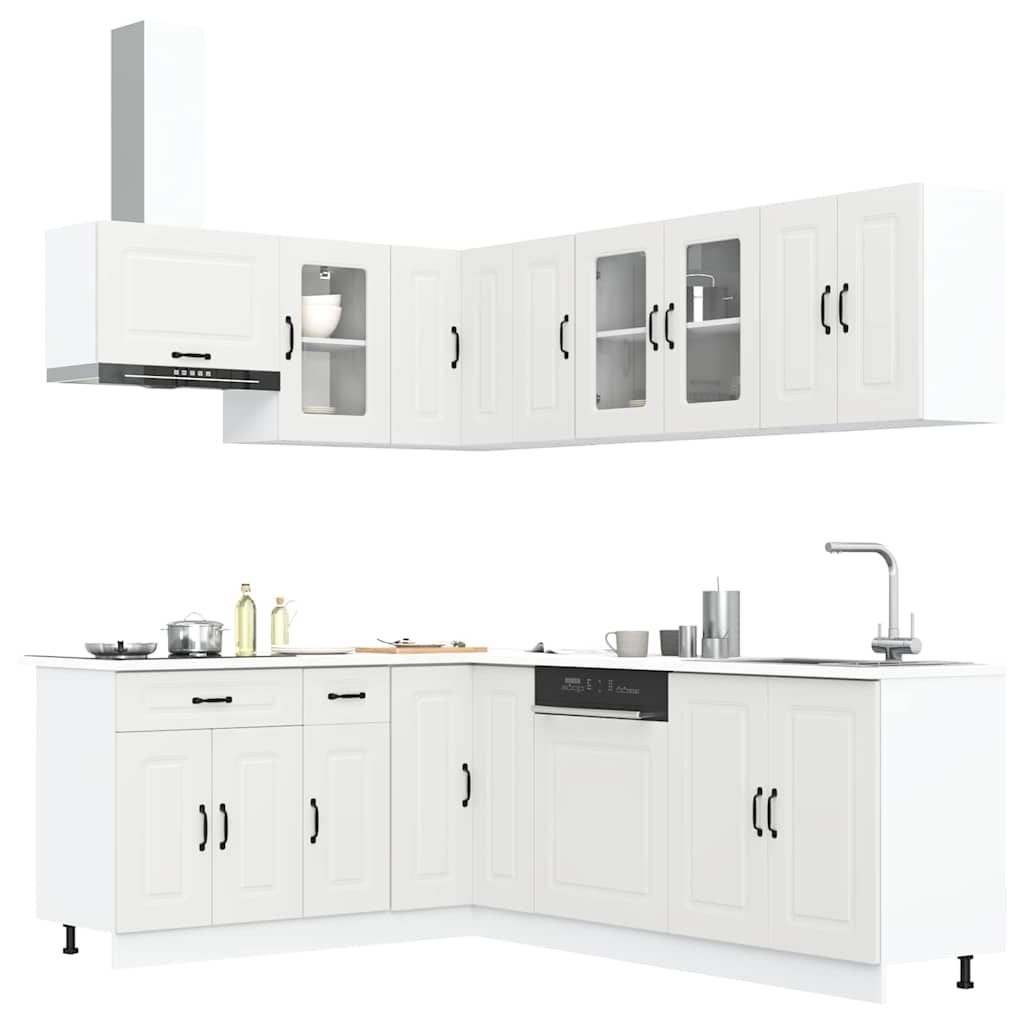 11 Peças armário de cozinha conjunto kalmar branca