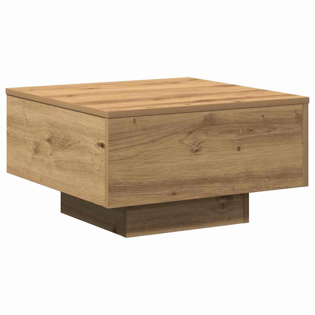 Mesa de centro carvalho artesanal 55 x 55 x 31 cm