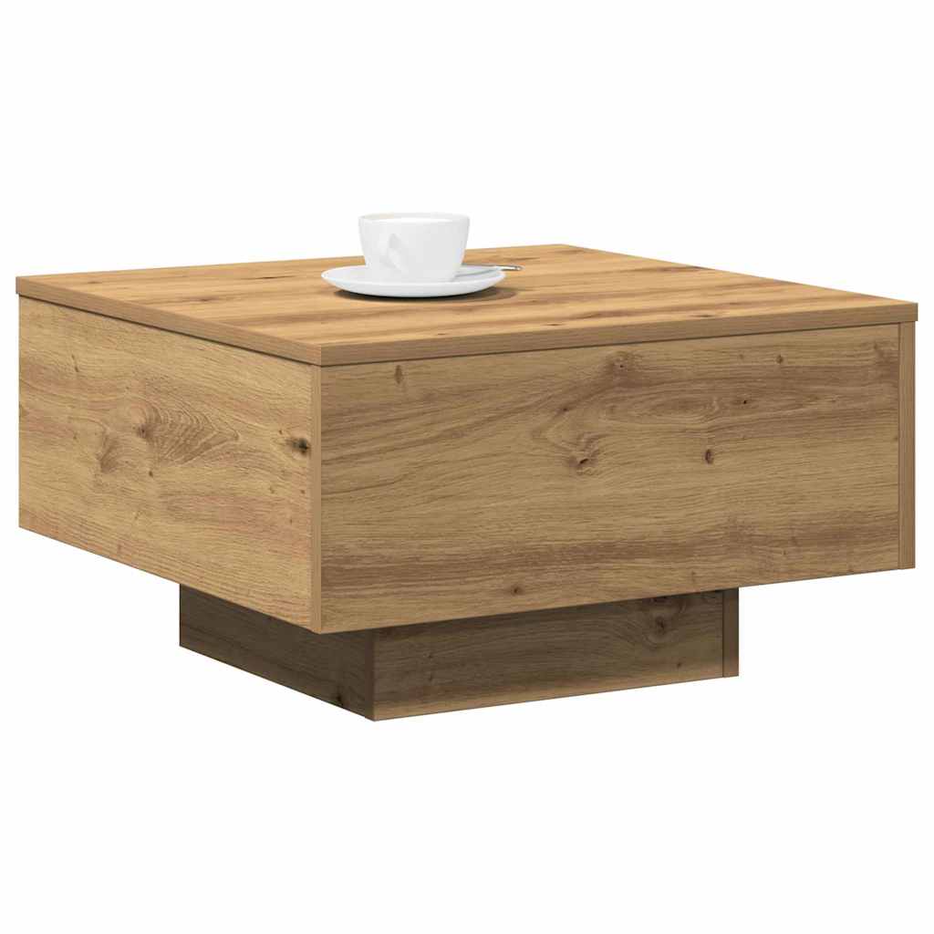 Mesa de centro carvalho artesanal 55 x 55 x 31 cm