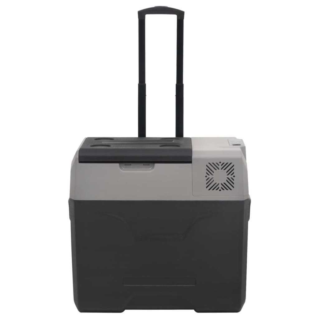 Mala térmica c/ rodas e pega 50 l polipropileno preto/cinzento