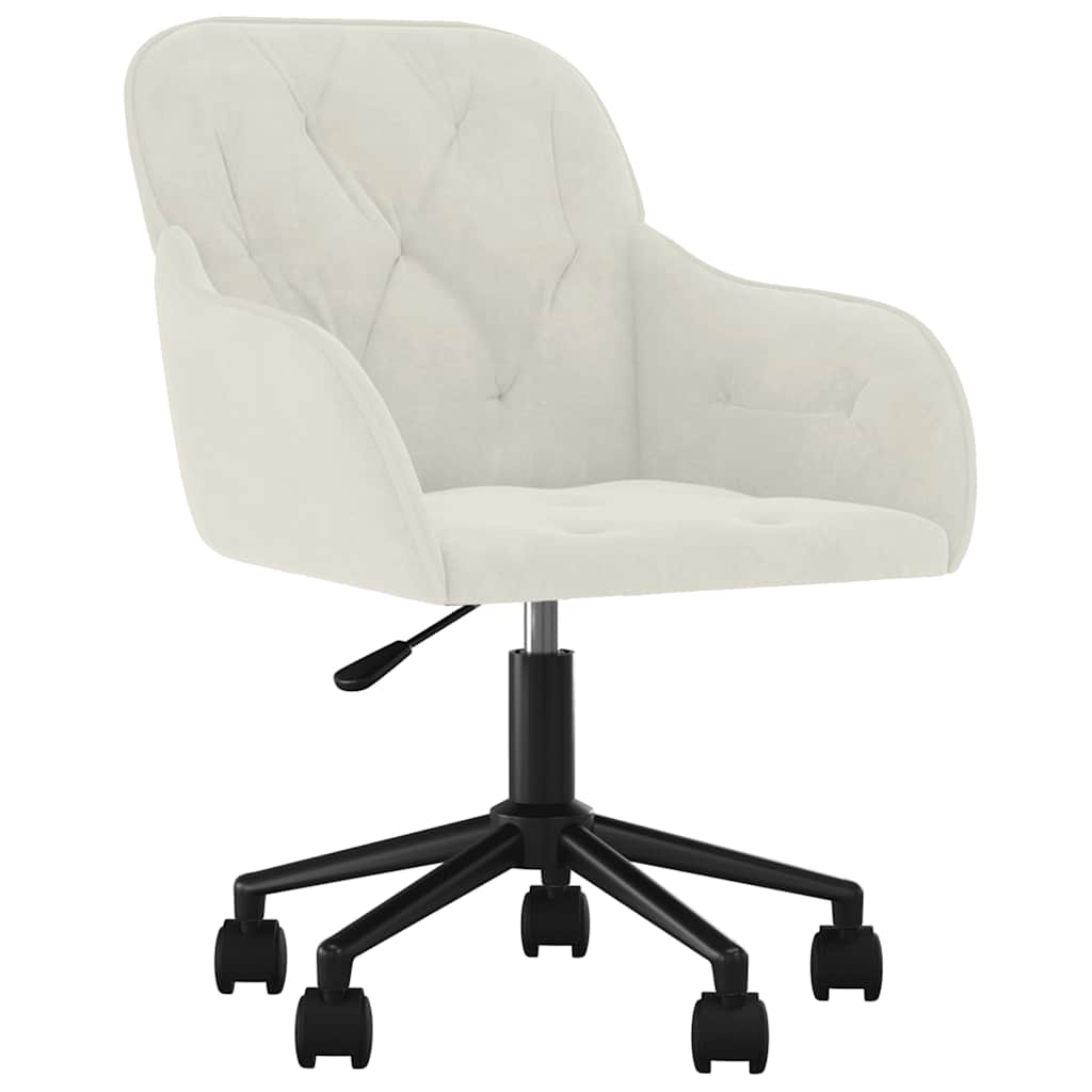 Cadeiras de jantar giratórias 2 pcs veludo cor creme