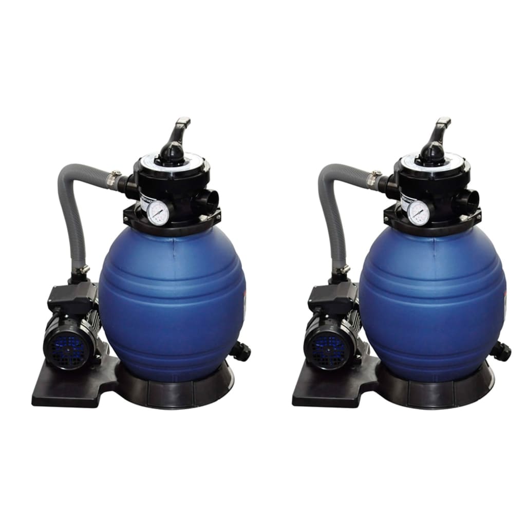 Bombas de filtragem por areia 2 pcs 400 w 11000 l/h