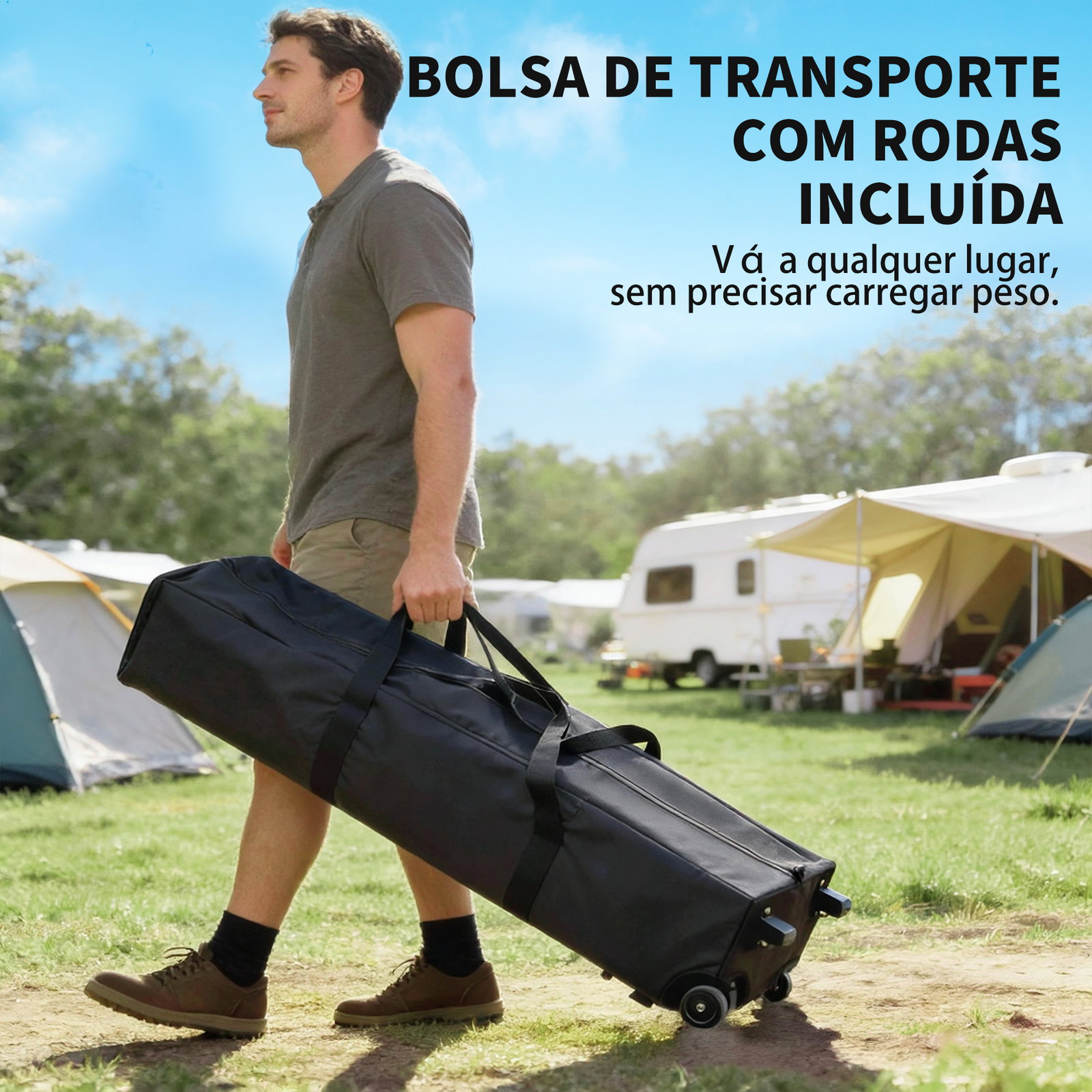 Tenda dobrável pop-up 4x4 m com bloqueio central upf50+ altura ajustável sacos de areia e bolsa com rodas bege e castanho