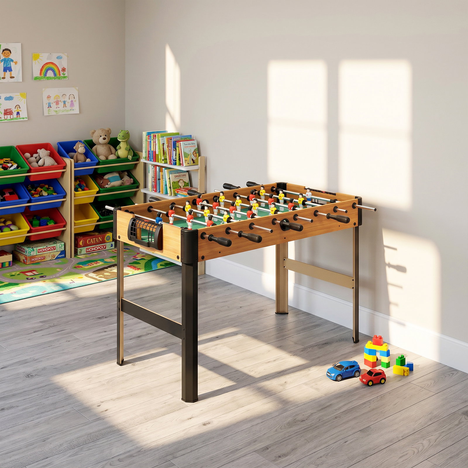 Matraquilho para crianças acima de 7 anos com 2 bolas 8 hastes 2 marcadores de pontos 22 jogadores 118x104x69cm multicor