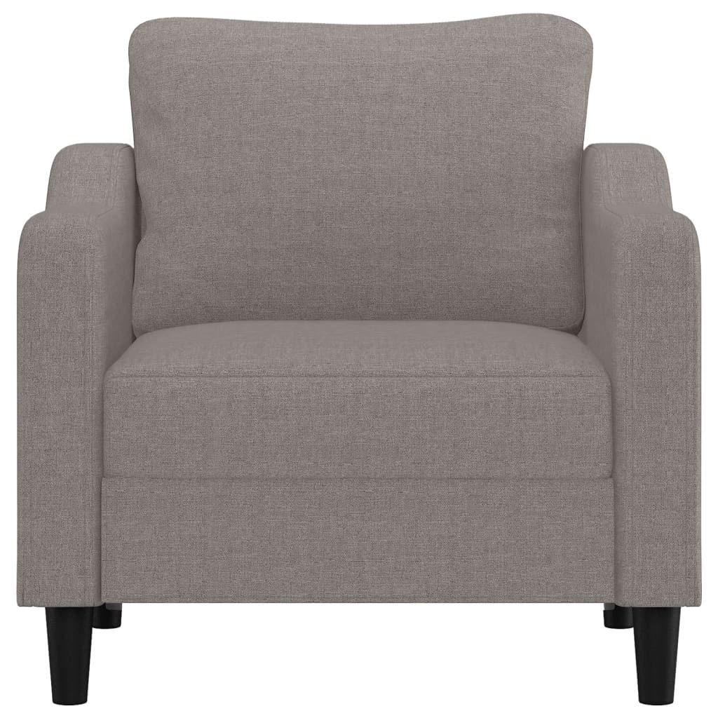 Poltrona tecido 60 cm cinzento-acastanhado