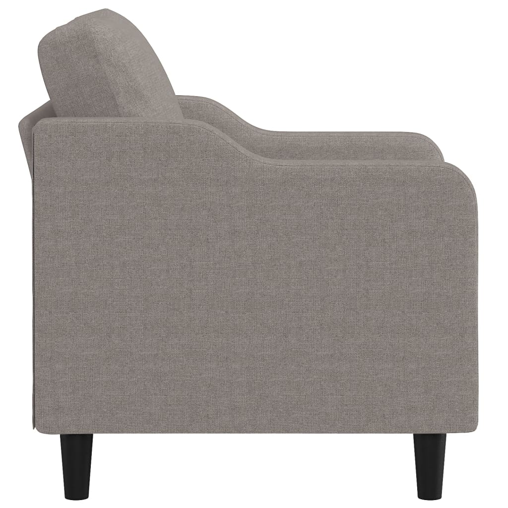 Poltrona tecido 60 cm cinzento-acastanhado