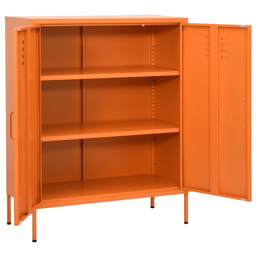 Armário de arrumação aço 80x35x101,5 cm laranja