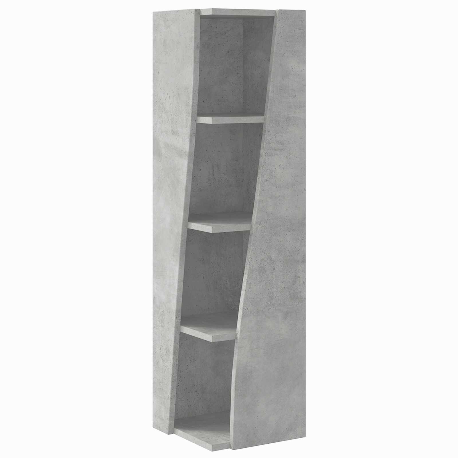Armário de canto 27,5x27x102cm derivados de madeira cinzento