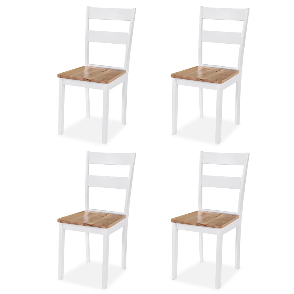 Conjunto de jantar 5 pcs MDF e seringueira branco