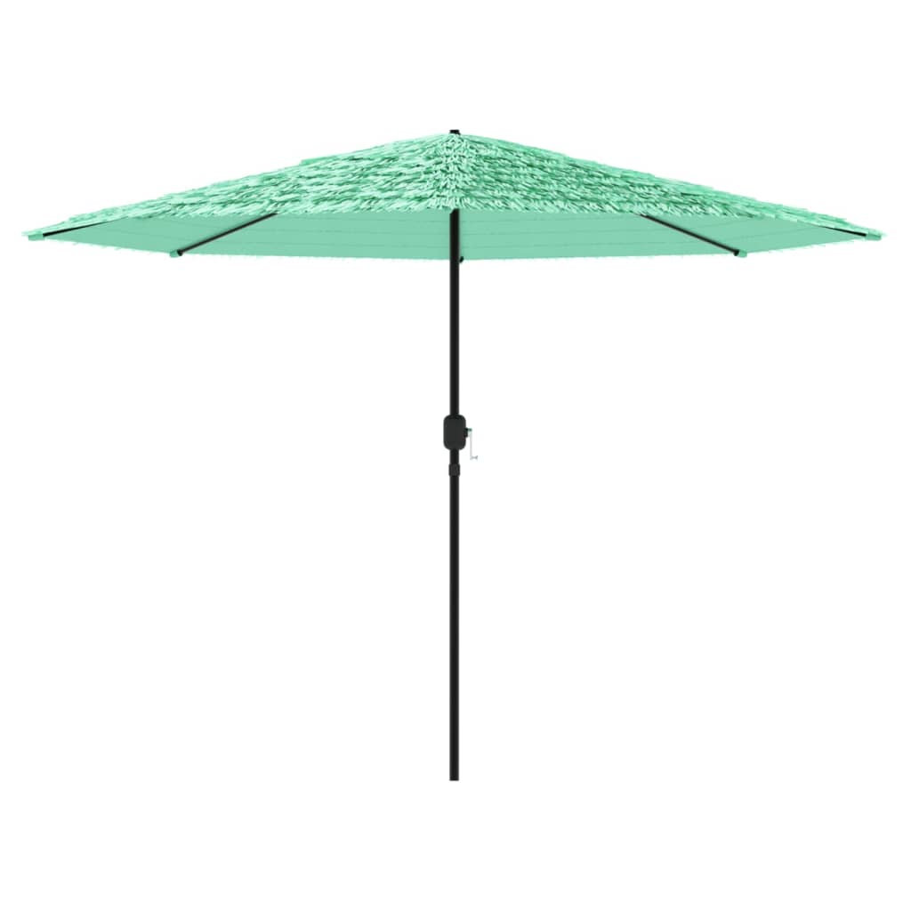 Guarda-sol de jardim com poste de aço 388x388x248 cm verde