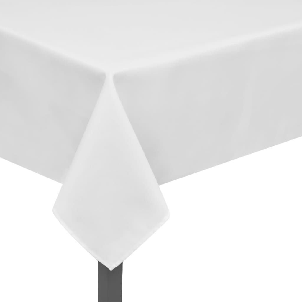 5 Toalhas de mesa branco 250 x 130 cm