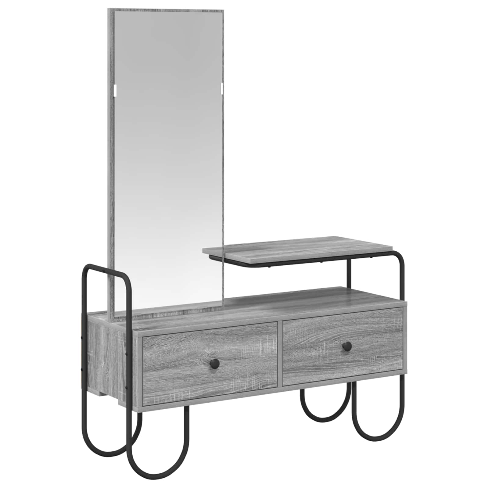 Mesa de vestir com gaveta sonoma cinzento 100 x 36,5 x 136 cm