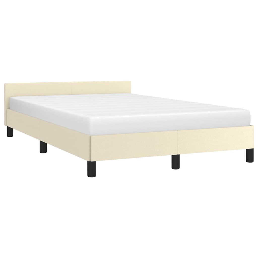 Estrutura cama c/ cabeceira sem colchão 120x200 cm creme