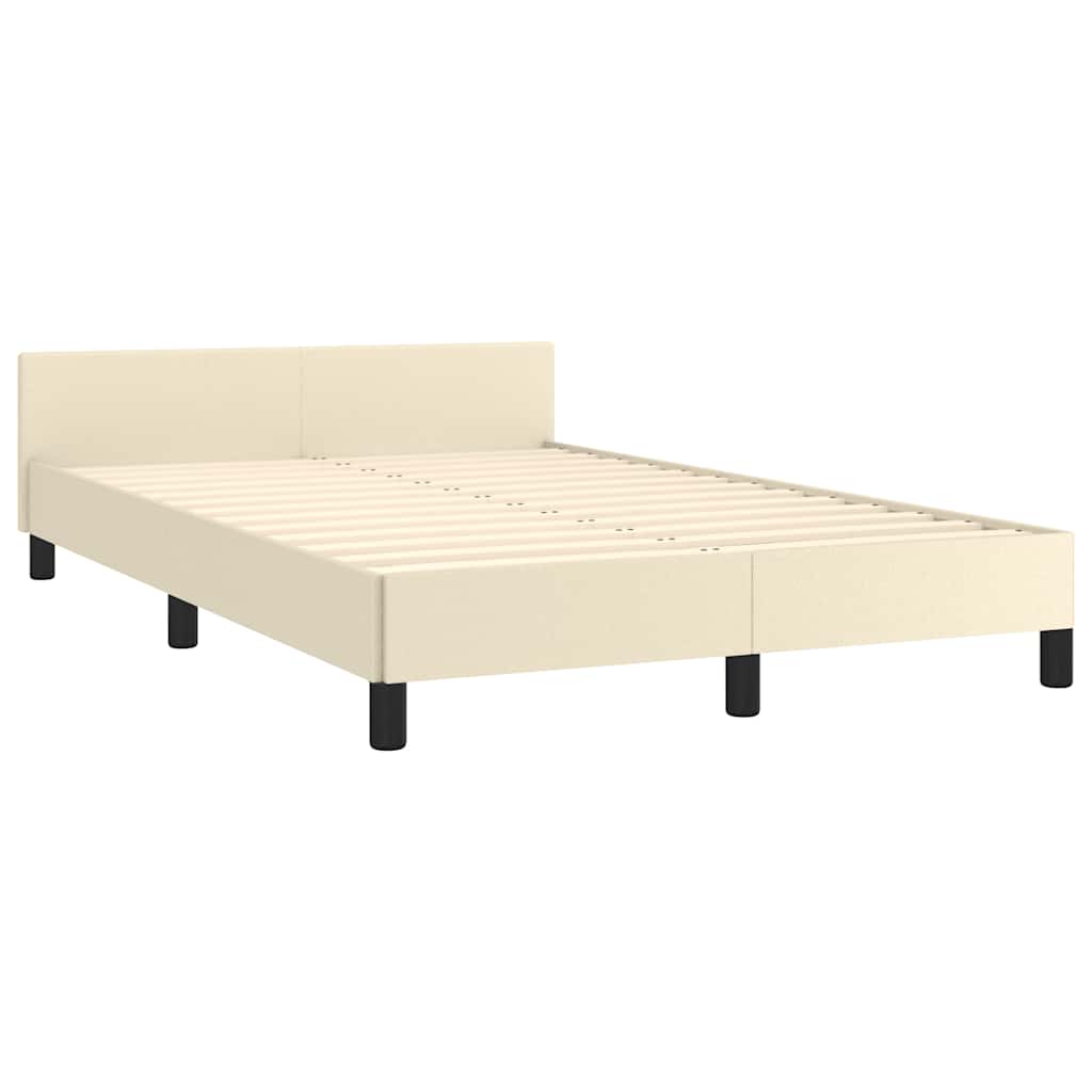 Estrutura cama c/ cabeceira sem colchão 120x200 cm creme